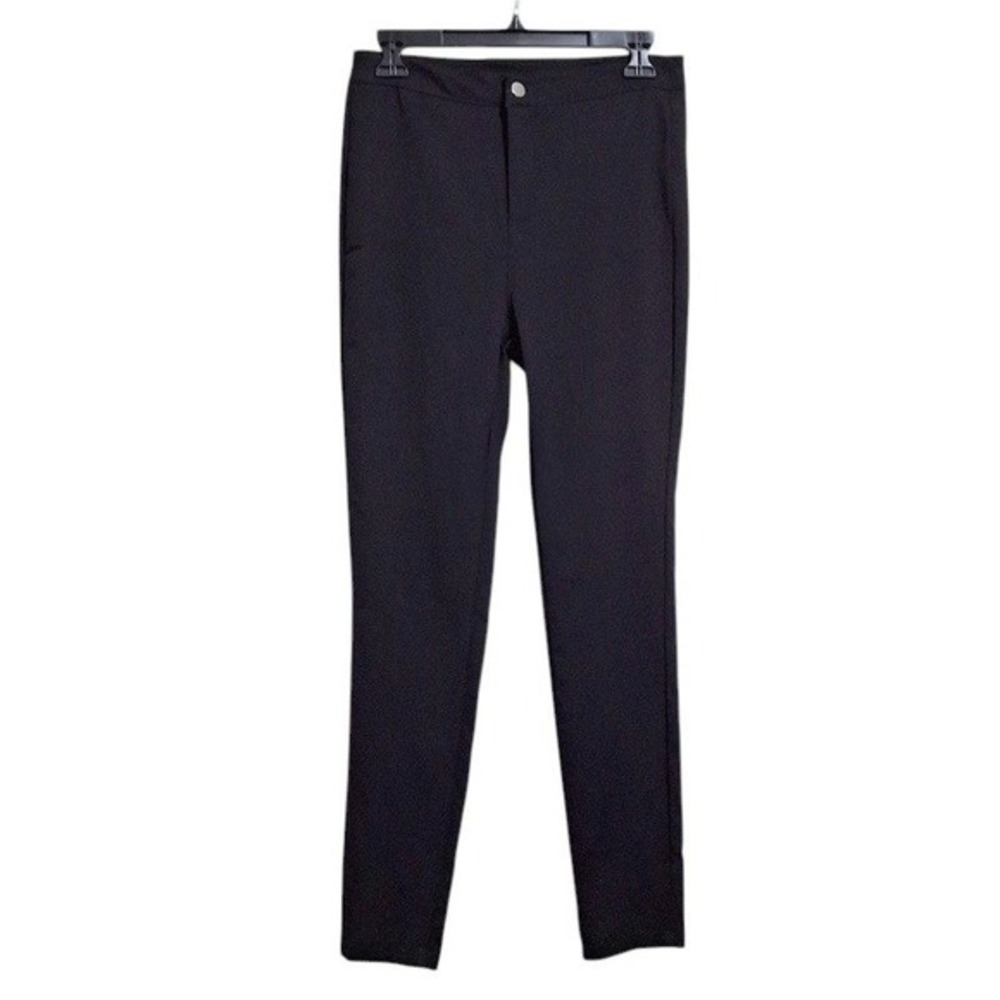 Shein Womens Dress Pants Large US 8 10 Black Ankle Stretch Zip Slim‎ Fit Pockets